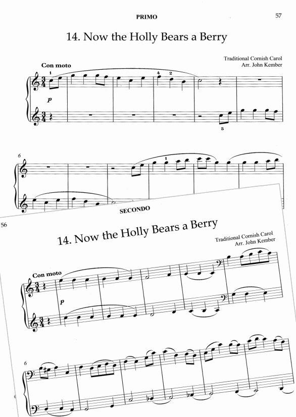 A sample page from 15 Christmas Carols - 15 pieces for Piano Duet