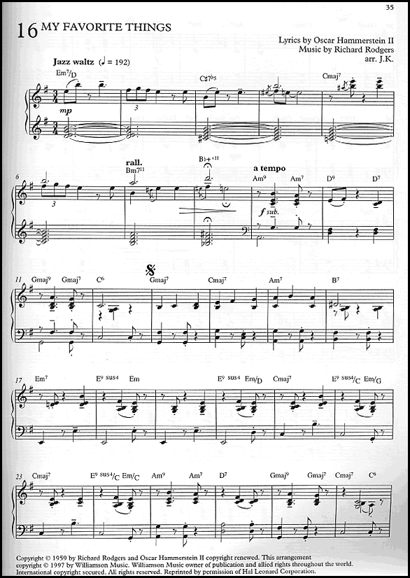 A sample page from The Jazz Piano Master
