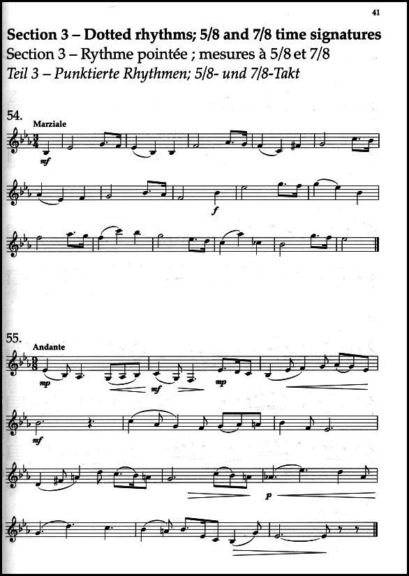 A sample page from Clarinet Sight-Reading 2
