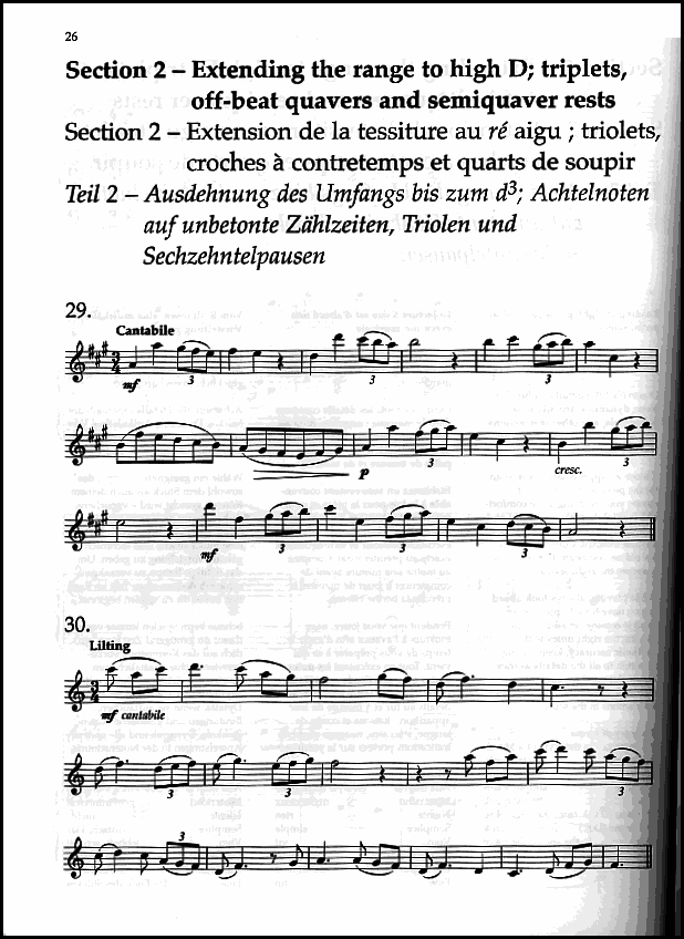 A sample page from Flute Sight-Reading 2
