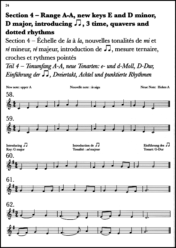 A sample page from Horn Sight-Reading