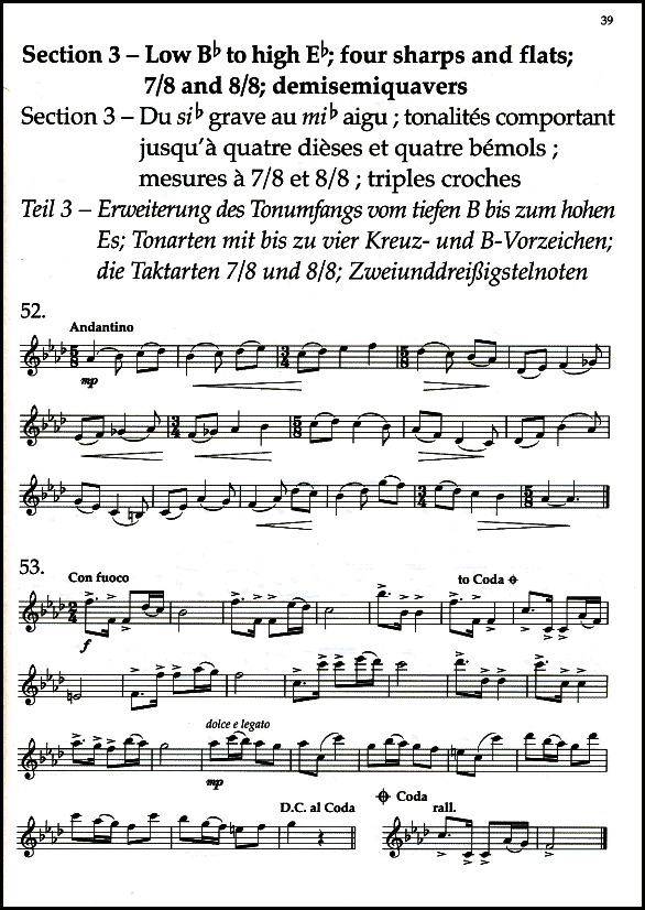 A sample page from Oboe Sight-Reading 2