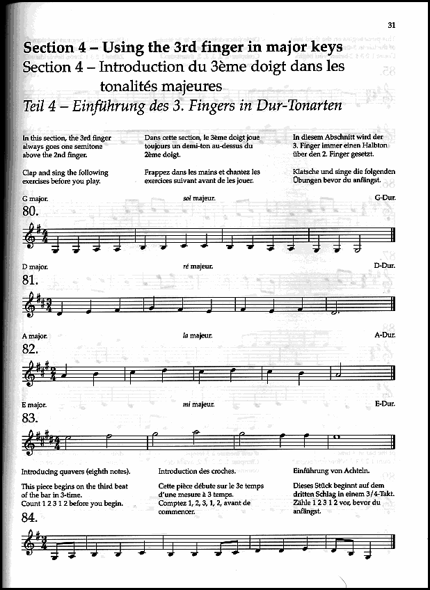 A sample page from Violin Sight-Reading 1